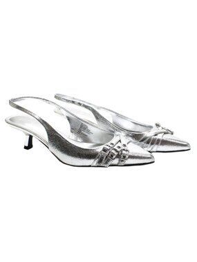 I.N.C. International Concepts Women's Silver Capeka Slingback Pumps Shoes 8.5M